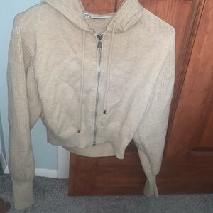 Knit cropped sweater ZARA medium